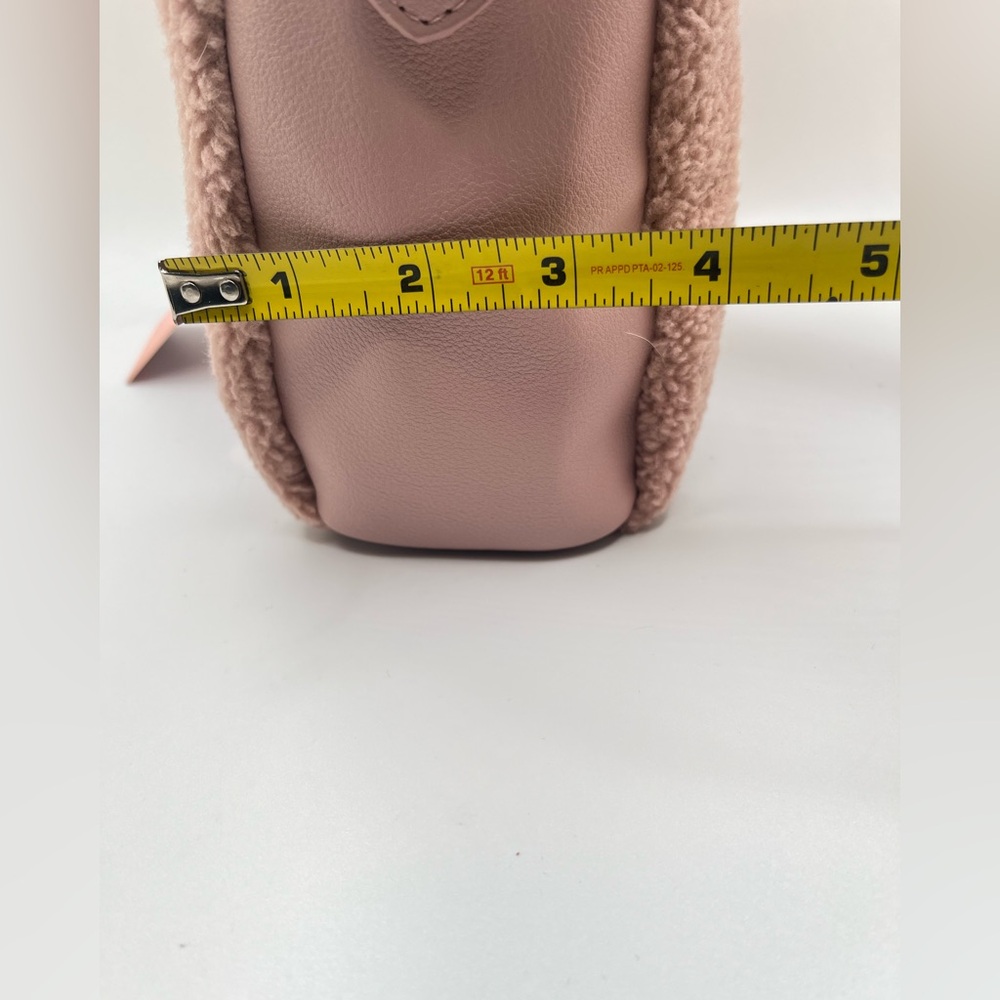 Juicy Couture Women’s Dusty Blush Sherpa  Silver Lining Mini Tote Crossbody OS - Picture 12 of 13